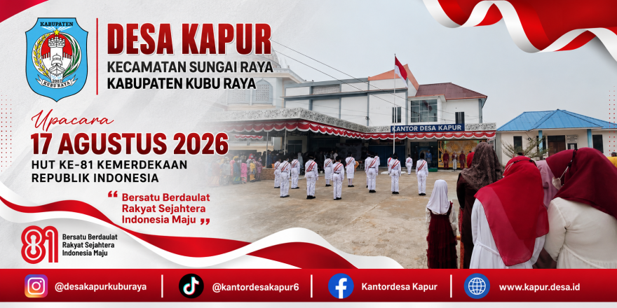 Upacara HUT ke-81 Kemerdekaan RI di Desa Kapur Berlangsung Khidmat dan Meriah