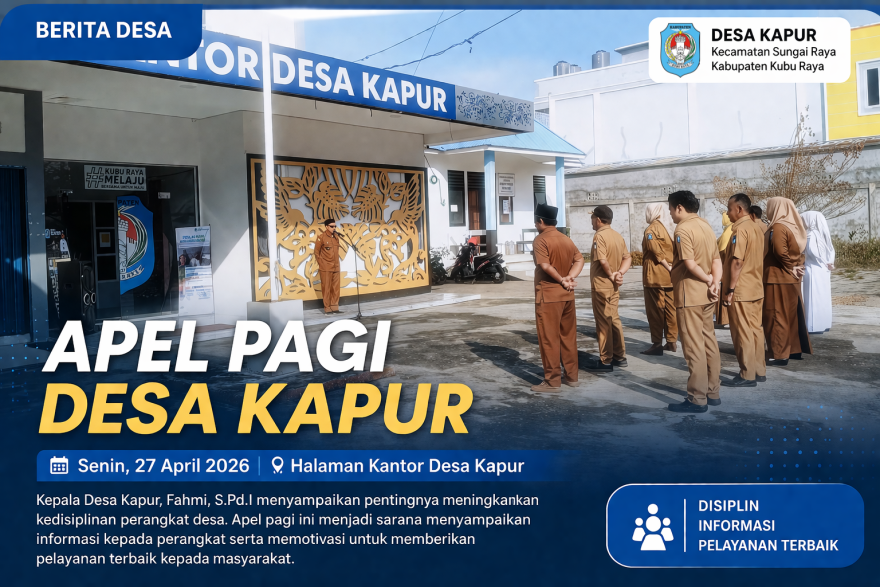 Apel Pagi Pemerintah Desa Kapur Tekankan Disiplin dan Peningkatan Pelayanan Publik
