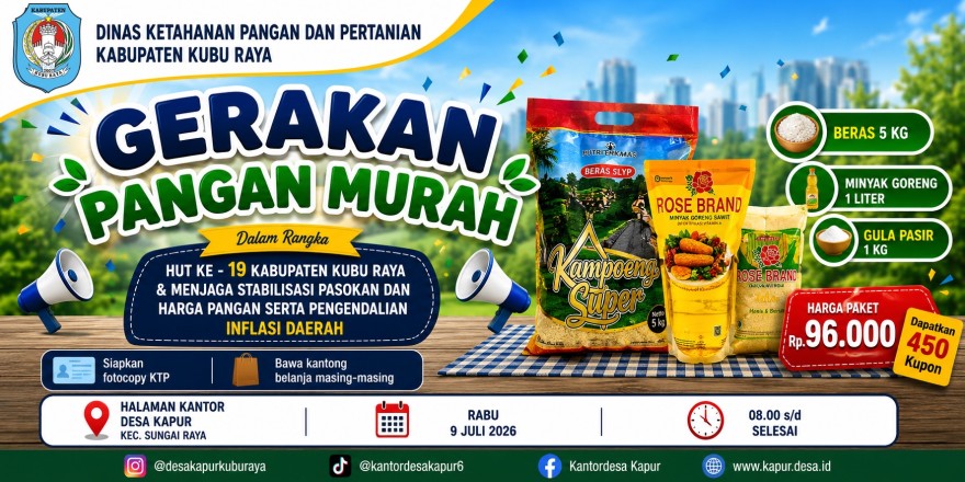 Gerakan Pangan Murah Hadir di Desa Kapur, Bantu Masyarakat Dapatkan Bahan Pokok Terjangkau