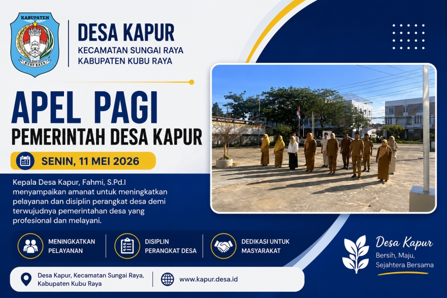 Apel Pagi Pemerintah Desa Kapur Tekankan Disiplin dan Peningkatan Pelayanan