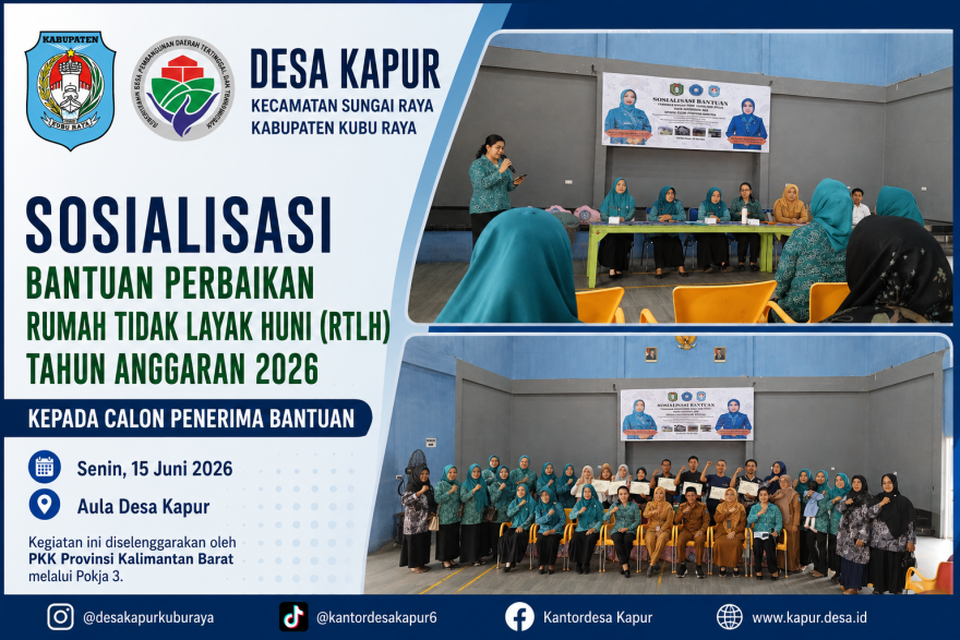 Sosialisasi Bantuan RTLH Tahun 2026 di Desa Kapur