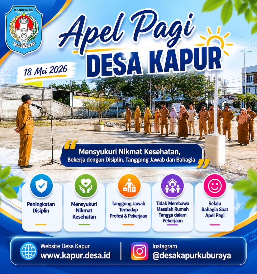 Apel Pagi Desa Kapur: Kepala Desa Ajak Aparatur Desa Lebih Mensyukuri Nikmat Kesehatan