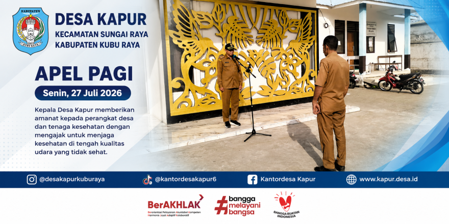 Apel Pagi Pemerintah Desa Kapur, Kepala Desa Ingatkan Pentingnya Menjaga Kesehatan